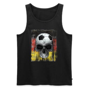 Deutscher Fußballfan - Männer Premium Bio Tank Top - Schwarz - Vorne - AI Model Male 178 light (178cm)