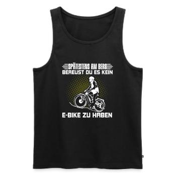 E-Bike Motivation lustiger Spruch Geschenk Fahrrad - Männer Premium Bio Tank Top - Schwarz - Vorne - Michal (187cm)