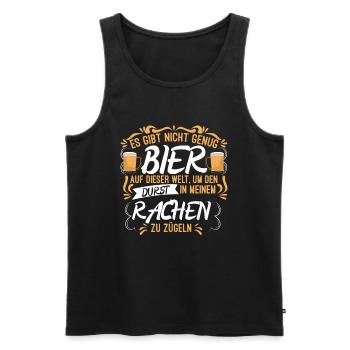 Lustiges Bier Motiv mit tollem Spruch Geschenk - Männer Premium Bio Tank Top - Schwarz - Vorne - AI Model Male 178 light (178cm)