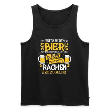 Lustiges Bier Motiv mit tollem Spruch Geschenk - Männer Premium Bio Tank Top - Schwarz - Vorne - AI Model Male 178 light (178cm)