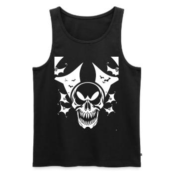 Horror Schädel Schädel Kunst Schädel Gothic Heavy Metal - Männer Premium Bio Tank Top - Schwarz - Vorne - AI Model Male 178 light (178cm)