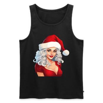 Weihnachtsfrau Sexy Weihnachten Ugly Christmas - Männer Premium Bio Tank Top - Schwarz - Vorne - Michal (187cm)
