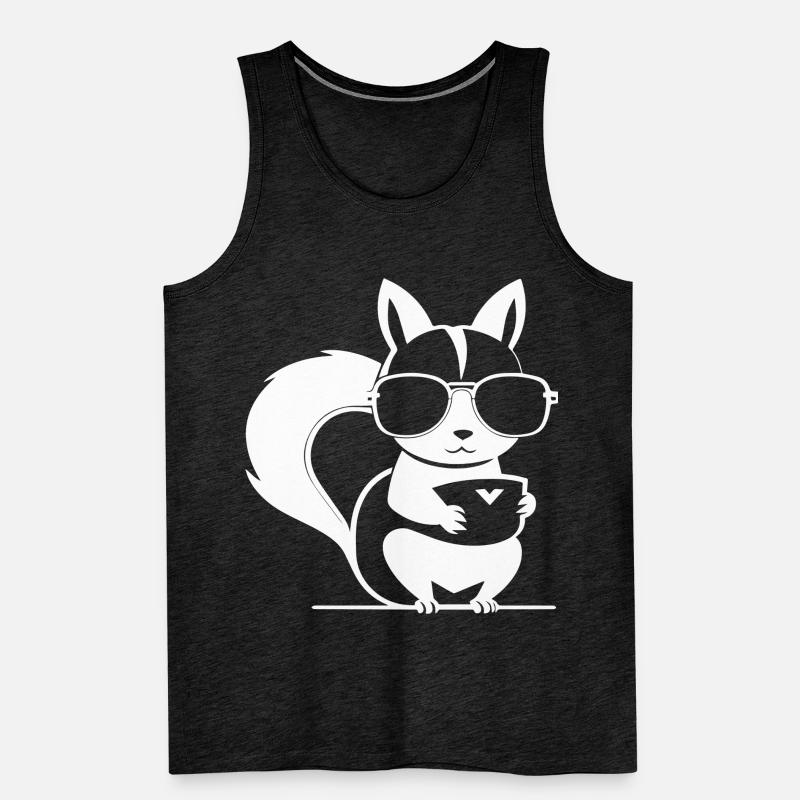 Lustiges Eichhörnchen mit Sonnenbrille Eichhörnchen Männer Premium Bio Tank Top