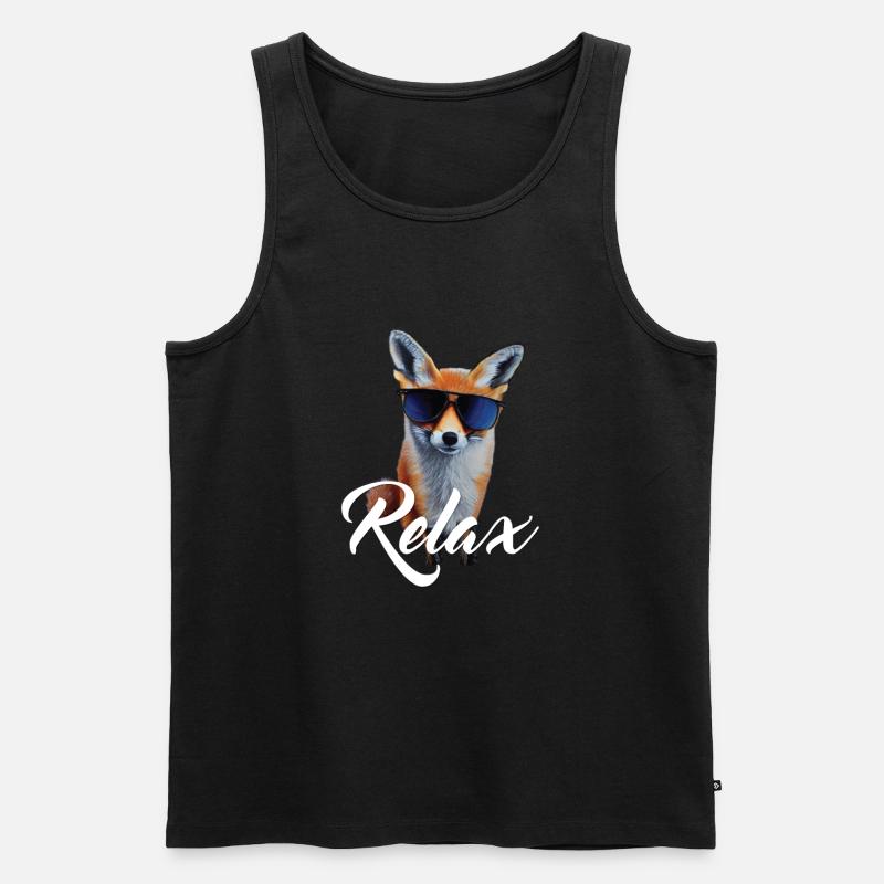 Cooler Fuchs - Männer Premium Bio Tank Top - Schwarz
