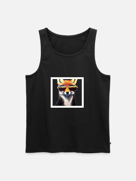 Cooler Fuchs - Männer Premium Bio Tank Top - Schwarz