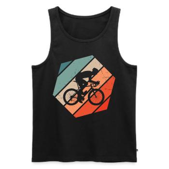 Road Cycling Road Bike Road Bike Road Cyclist - Men's Premium Organic Tank Top - black - Front - AI Model Male 178 light (178cm)