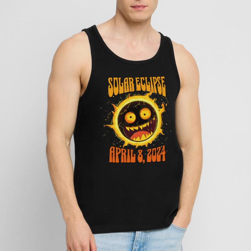 Solar Eclipse April 8, 2024 Total Solar Eclipse Men's Premium Organic Tank Top