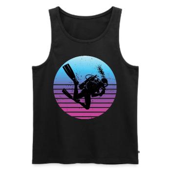 Scuba Tauchen Herren Taucher Scuba Taucher - Männer Premium Bio Tank Top - Schwarz - Vorne - Michal (187cm)