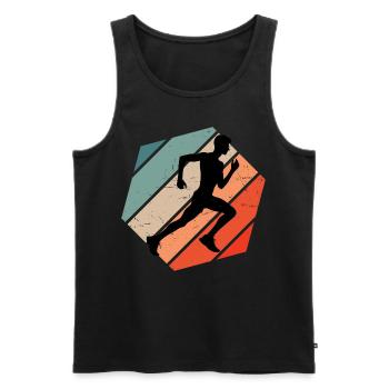 Cross Country Running Women Jogging Fitness - Men's Premium Organic Tank Top - black - Front - Michal (187cm)