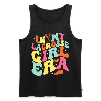 In My Lacrosse Girl Era Retro Spieltag Groovy - Männer Premium Bio Tank Top - Schwarz - Vorne - Michal (187cm)