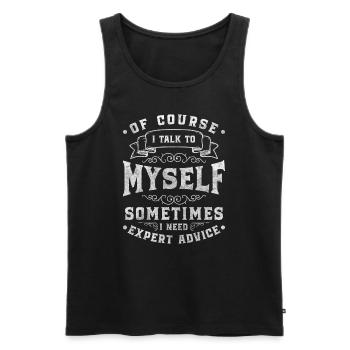 Kellner Trinkgeld Bedienung Gastronomie Chef - Männer Premium Bio Tank Top - Schwarz - Vorne - AI Model Male 178 light (178cm)