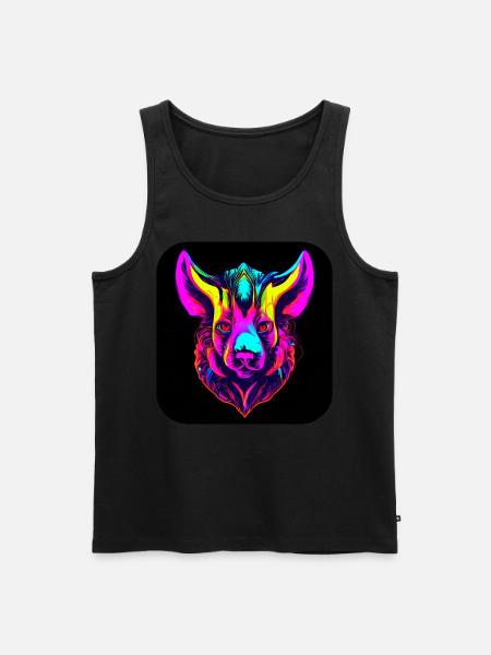 Neon Motif Luminous UV House Party - Men's Premium Organic Tank Top - black