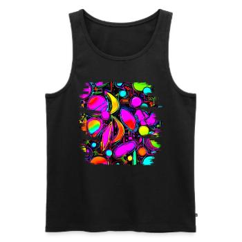 Neon Creative Cyberglow Modern Style - Men's Premium Organic Tank Top - black - Front - AI Model Male 178 light (178cm)