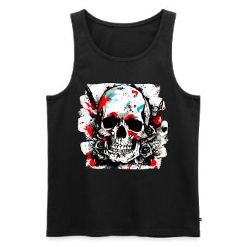 Biker Club Tattoo Trash Polka Style - Men's Premium Organic Tank Top - black - Front - Michal (187cm)