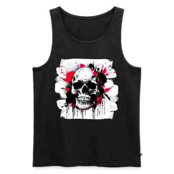 Heavy Metal Trash Polka Tattoo Style - Men's Premium Organic Tank Top - black - Front - AI Model Male 178 light (178cm)