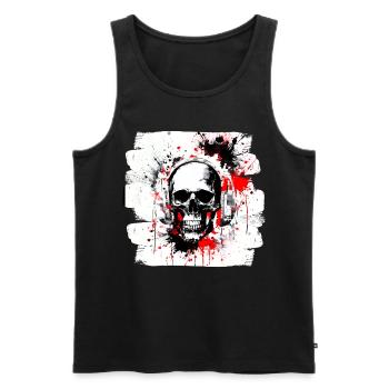 Trash Polka Tattoo Heavy Metal Style - Men's Premium Organic Tank Top - black - Front - AI Model Male 178 light (178cm)