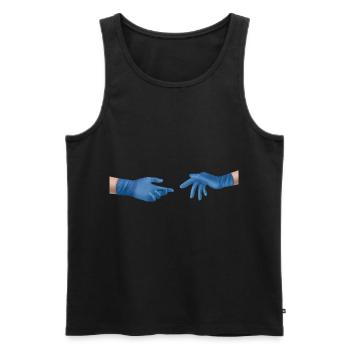 Gants de protection de Michel-Ange : drôle de médecine - Débardeur bio Premium Homme - noir - Devant - Michal (187cm)