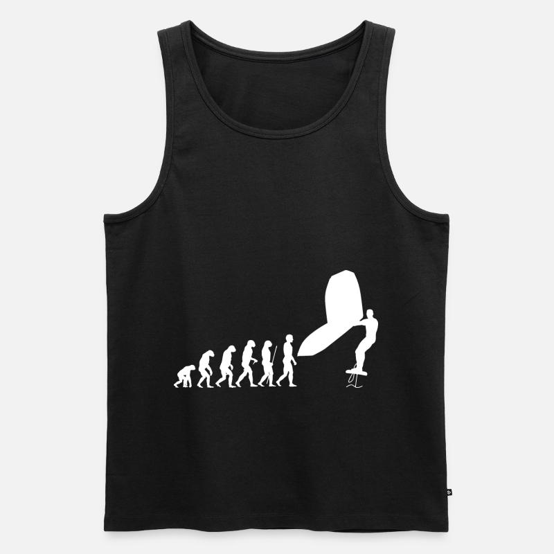 Wingsurf Evolution - Männer Premium Bio Tank Top - Schwarz