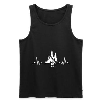 Camping Nature Camping Gift Camping Holiday Tent - Men's Premium Organic Tank Top - black - Front - AI Model Male 178 light (178cm)