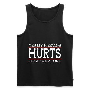 Piercer Piercing Studio - Men's Premium Organic Tank Top - black - Front - AI Model Male 178 light (178cm)