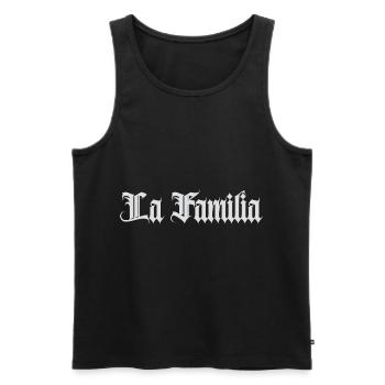 « Familia » la famille, la seule chose qui compte - Débardeur bio Premium Homme - noir - Devant - Michal (187cm)