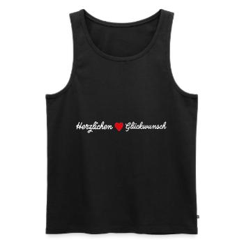 Herzlichen Glückwunsch - Männer Premium Bio Tank Top - Schwarz - Vorne - Michal (187cm)