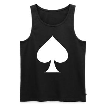 PIK ASS - Männer Premium Bio Tank Top - Schwarz - Vorne - AI Model Male 178 light (178cm)