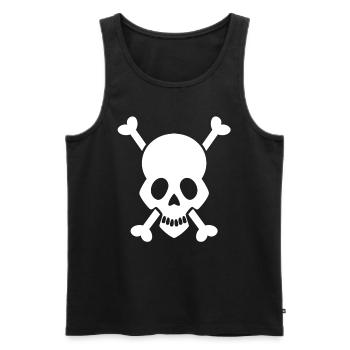 Skull - Men's Premium Organic Tank Top - black - Front - Michal (187cm)