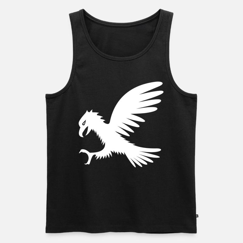 Adler - Männer Premium Bio Tank Top - Schwarz