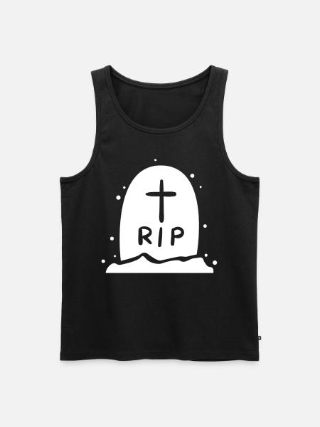 rest in peace - Men's Premium Organic Tank Top - black