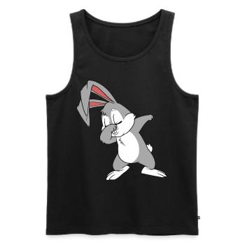 Cool lapin de paques - Débardeur bio Premium Homme - noir - Devant - Michal (187cm)
