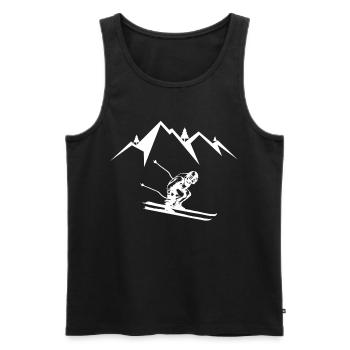 Skieur skieur - Débardeur bio Premium Homme - noir - Devant - Michal (187cm)