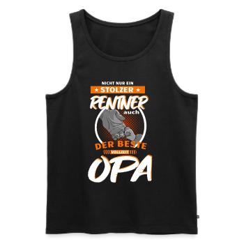 Pensioners super gift for grandpa - Men's Premium Organic Tank Top - black - Front - Michal (187cm)