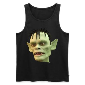 Horror Zombie vert en 3D pour Halloween - Débardeur bio Premium Homme - noir - Devant - Michal (187cm)