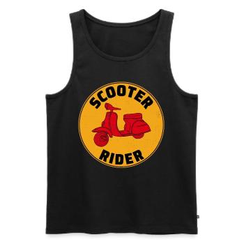 Scooter Rider Scootering Motorbike Moped Bike - Men's Premium Organic Tank Top - black - Front - AI Model Male 178 light (178cm)