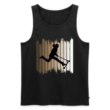 Stunt Scooter Freestyle Scootering Riding - Men's Premium Organic Tank Top - black - Front - AI Model Male 178 light (178cm)