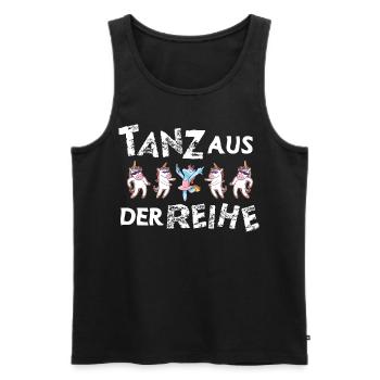 Tanz aus der Reihe Be Different Ballett Einhorn - Männer Premium Bio Tank Top - Schwarz - Vorne - Michal (187cm)
