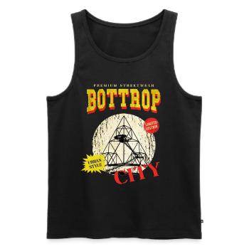 Bottrop Germany City Skyline Vintage Retro - Men's Premium Organic Tank Top - black - Front - AI Model Male 178 light (178cm)
