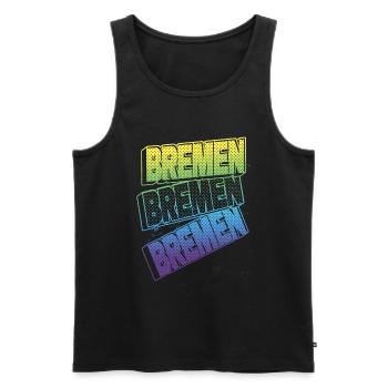 Brême Allemagne City Font Skyline Accueil - Débardeur bio Premium Homme - noir - Devant - Michal (187cm)