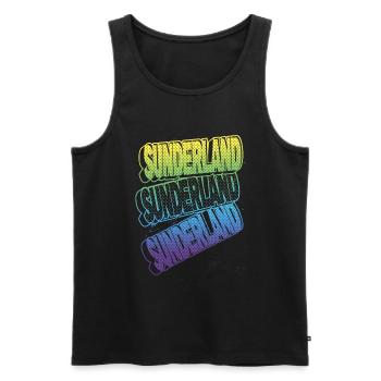 Sunderland England UK Stadt Schrift Skyline Heimat - Männer Premium Bio Tank Top - Schwarz - Vorne - AI Model Male 178 light (178cm)