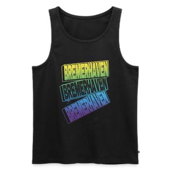 Bremerhaven Allemagne City Font Skyline - Débardeur bio Premium Homme - noir - Devant - Michal (187cm)