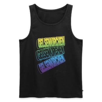 Gelsenkirchen Deutschland Stadt Schrift Skyline - Männer Premium Bio Tank Top - Schwarz - Vorne - Michal (187cm)