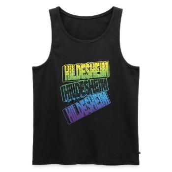 Hildesheim Allemagne City Font Skyline - Débardeur bio Premium Homme - noir - Devant - AI Model Male 178 light (178cm)