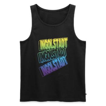 Ingolstadt Deutschland Stadt Schrift Skyline - Männer Premium Bio Tank Top - Schwarz - Vorne - Michal (187cm)