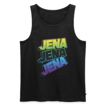 Jena Deutschland Stadt Schrift Skyline Heimat - Männer Premium Bio Tank Top - Schwarz - Vorne - Michal (187cm)