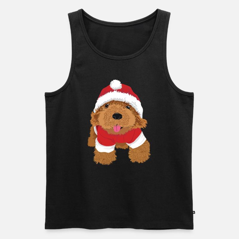 Weihnachtshund - Männer Premium Bio Tank Top - Schwarz