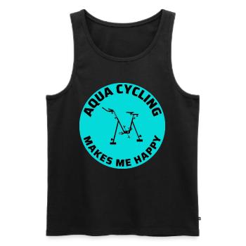 Aqua Cycling Schwimmbad Fitness Training Coach - Männer Premium Bio Tank Top - Schwarz - Vorne - AI Model Male 178 light (178cm)