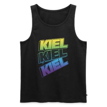 Kiel Germany City Font Skyline Home - Men's Premium Organic Tank Top - black - Front - AI Model Male 178 light (178cm)