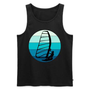 Planche à voile Planche à voile Planche à voile Surf Water Sport - Débardeur bio Premium Homme - noir - Devant - Michal (187cm)