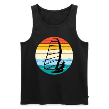 Planche à voile Planche à voile Planche à voile Surf Water Sport - Débardeur bio Premium Homme - noir - Devant - Michal (187cm)